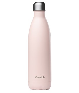 Qwetch Bouteille isotherme inox pastel rose 750ml - 10213